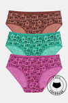 Rosaline Pure Cotton Full Coverage Slim Elastic Brief (Pack of 3)- Circles n Squares Print — thumbnail 1